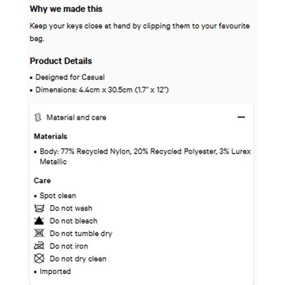 NWT Lululemon Never Lost Keychain Sakura Pink/Washed Mauve/White - Picture 5 of 5